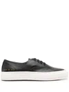 Common Projects Navy Four Hole Sneakers In Black