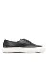 Common Projects Navy Four Hole Sneakers In Black