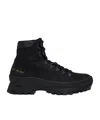 Common Projects Front Lacing Ankle Boots In Black