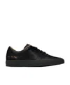 Common Projects Front Strapped Low-top Casual Shoes In Black