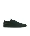 Common Projects Green Achilles Tonal Suede Sneakers In Black