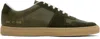 Common Projects Green Bball Duo Slim Sneakers In 1055 Forest Green