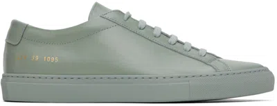 Common Projects Green Original Achilles Low Sneakers In 1095 Vintage Green