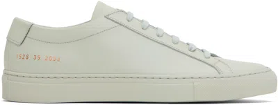 Common Projects Green Original Achilles Low Sneakers In 3033 Salvia