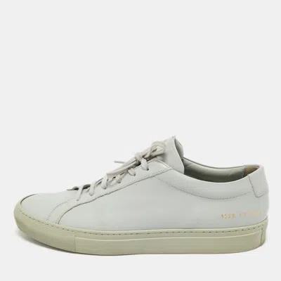 Common Projects Grey Leather Achilles Lace Up Sneaker In Gray