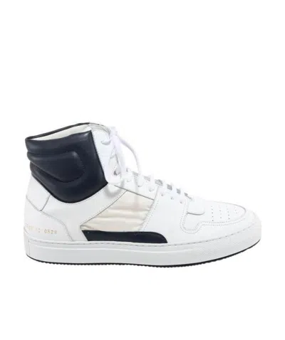 Common Projects High-top Leather-panelled Sneakers In White