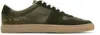 Common Projects Khaki Bball Duo Slim Sneakers In 1055 Forest Green