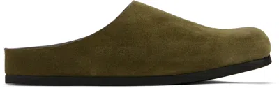 Common Projects Khaki Clog Slip-on Loafers In 5773 Army Green