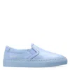 Common Projects Kids Blue Leather Slip On Sneakers In Blue
