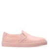 Common Projects Kids Pink Leather Slip On Sneakers In Pink