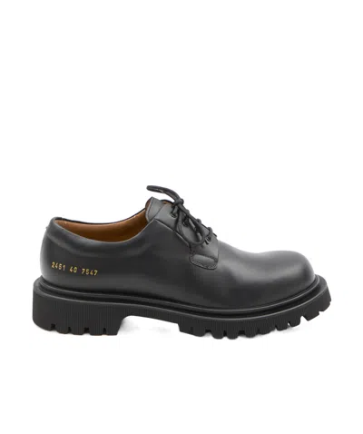 Common Projects Leather Derby Shoes In Black