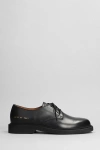 Common Projects Black Leather Derbys In Black