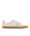 Common Projects Low-top Leather Sneakers With Suede Accents In White
