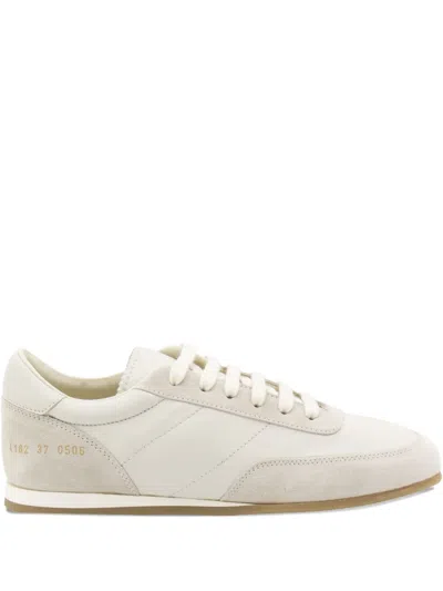 Common Projects Lace-up Suede-leather Sneakers In White