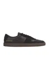 Common Projects Bball Duo Suede-trimmed Leather Sneakers In Black