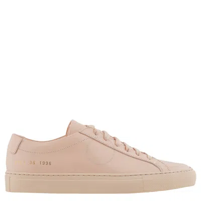 Common Projects Ladies Apricot Achilles Low-top Sneakers In Beige
