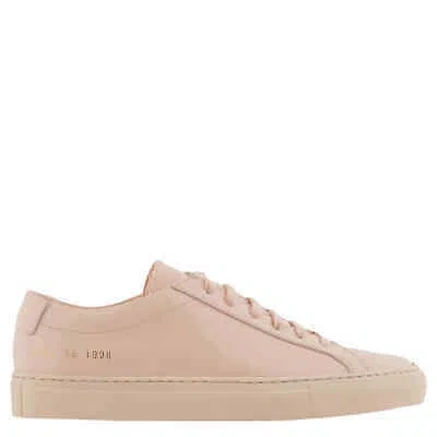 Pre-owned Common Projects Ladies Apricot Achilles Low-top Sneakers In Orange