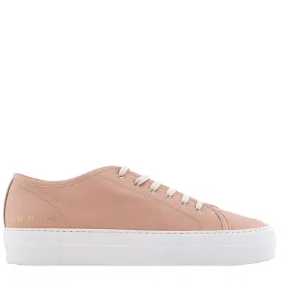 Common Projects Ladies Nude Tournament Low-top Sneakers In Beige