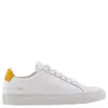 Common Projects Ladies Retro Bicolor Leather Low-top Sneakers In Yellow/white