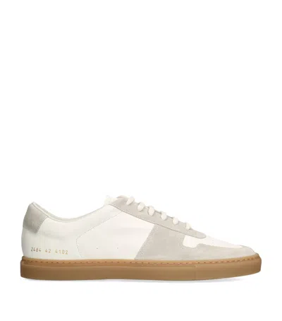 Common Projects Bball Suede-trimmed Leather Sneakers In Neutrals