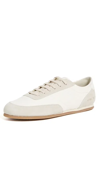Common Projects Leather And Suede Minimal Runner Sneakers White