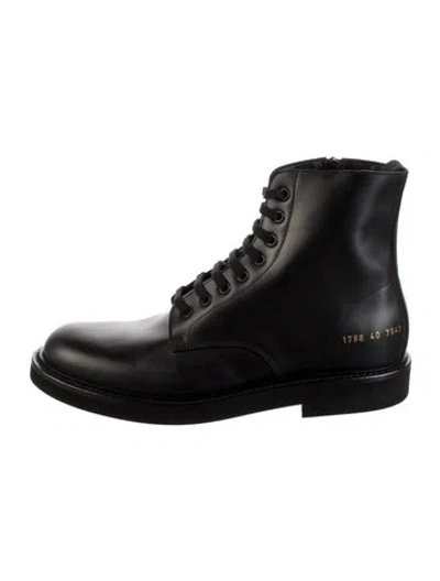 Pre-owned Common Projects Leather Boots In Black