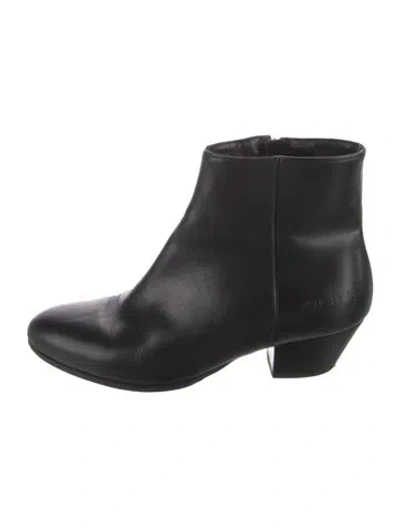 Pre-owned Common Projects Leather Boots In Black