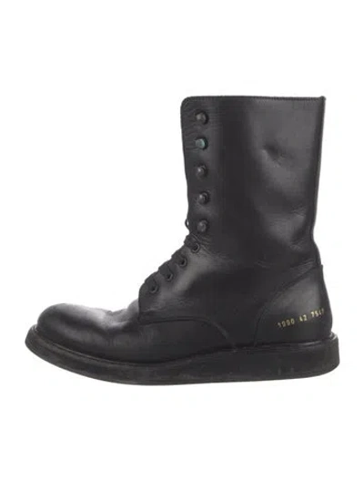 Pre-owned Common Projects Leather Boots In Black