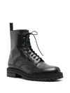 Common Projects Black Combat Lace-up Boots In Black