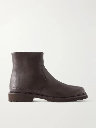 Common Projects Leather Boots In Brown