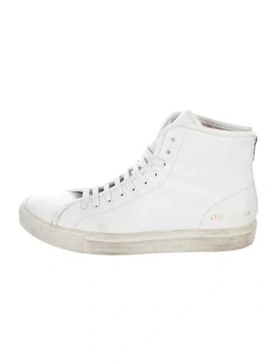 Pre-owned Common Projects Leather Boots In White