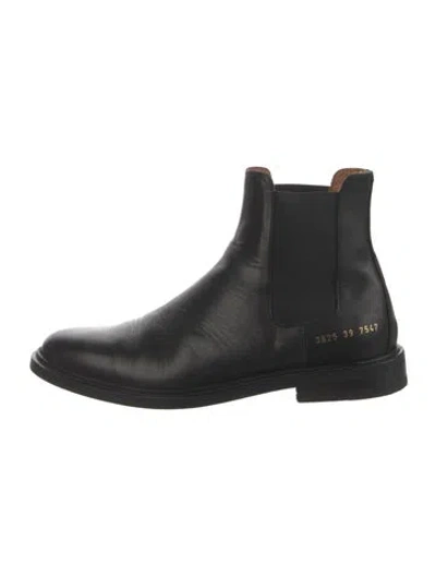 Pre-owned Common Projects Leather Chelsea Boots In Black