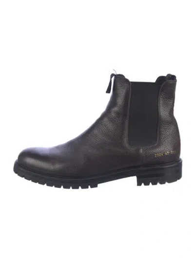 Pre-owned Common Projects Leather Chelsea Boots In Blue