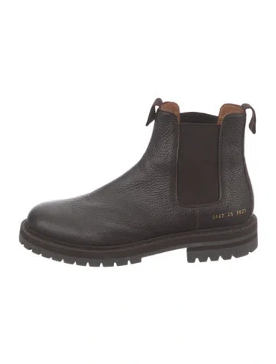 Pre-owned Common Projects Leather Chelsea Boots In Brown