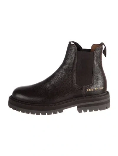 Pre-owned Common Projects Leather Chelsea Boots In Brown