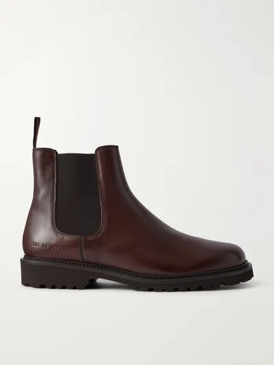Common Projects Leather Chelsea Boots In Multi