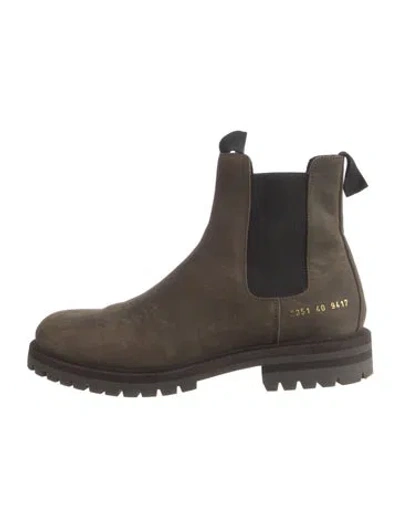 Pre-owned Common Projects Leather Chelsea Boots In Neutral