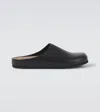 Common Projects Men's Leather Clogs In Black