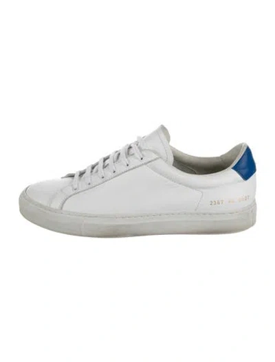 Pre-owned Common Projects Leather Colorblock Pattern Sneakers In Gray