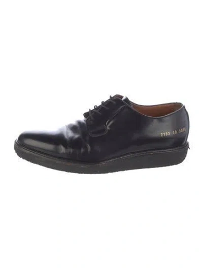 Pre-owned Common Projects Leather Derby Shoes In Black