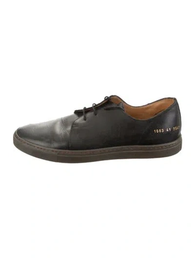 Pre-owned Common Projects Leather Derby Shoes In Black