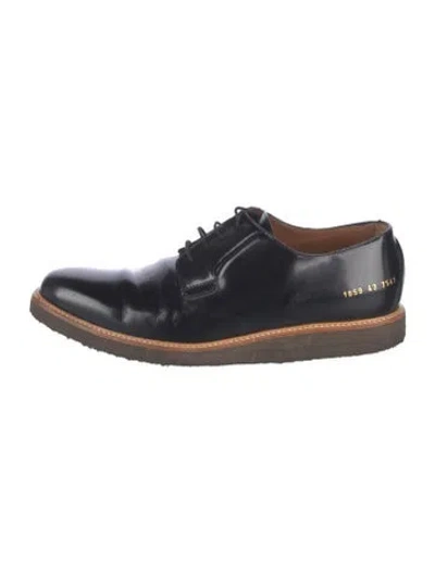 Pre-owned Common Projects Leather Derby Shoes In Black