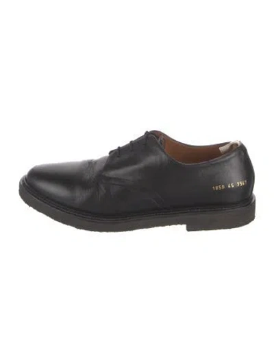 Pre-owned Common Projects Leather Derby Shoes In Black