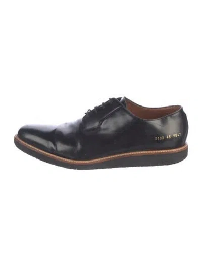 Pre-owned Common Projects Leather Derby Shoes In Black