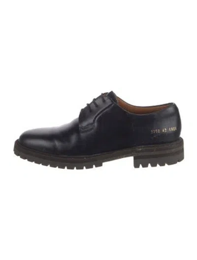 Pre-owned Common Projects Leather Derby Shoes In Blue