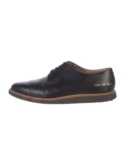 Pre-owned Common Projects Leather Derby Shoes In Blue