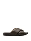 Common Projects Leather Flat Sandals In Multi