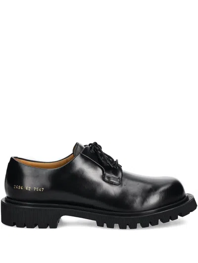 Common Projects Leather Lace-up Derby Shoes In Black