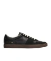 Common Projects Low Profile Basketball Sneakers With Contrast Sole In Black