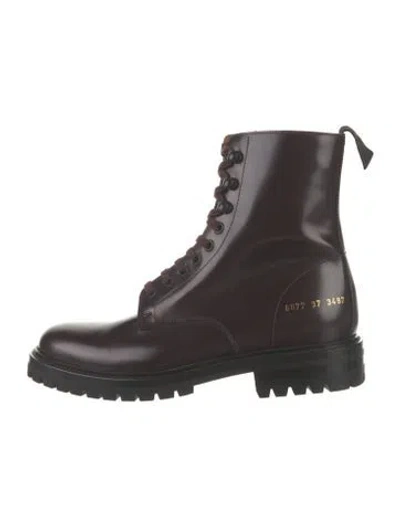 Pre-owned Common Projects Leather Lace-up Boots In Brown